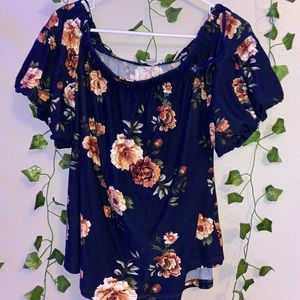 flower off the shoulder top!!